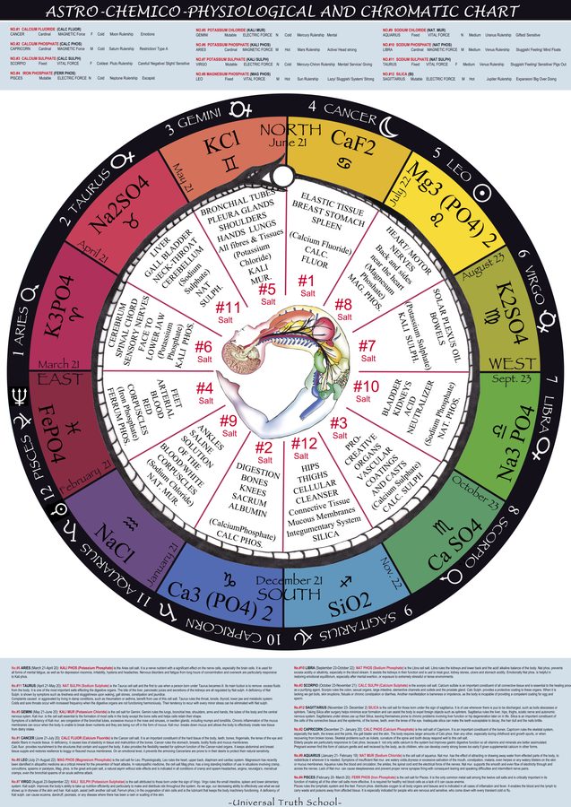 Astro-Chemico Physiological and Chromatic — Santos Bonacci syncretism chart